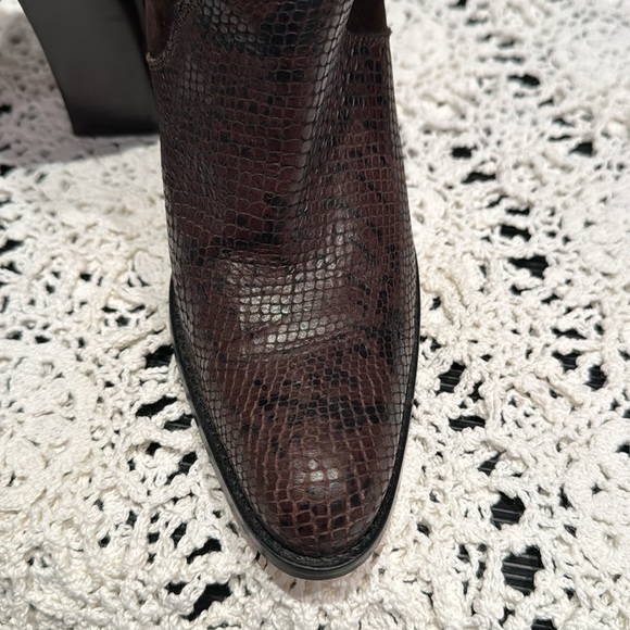 Bocci size 37 brown suede and snakeskin boots - Picture 3 of 5
